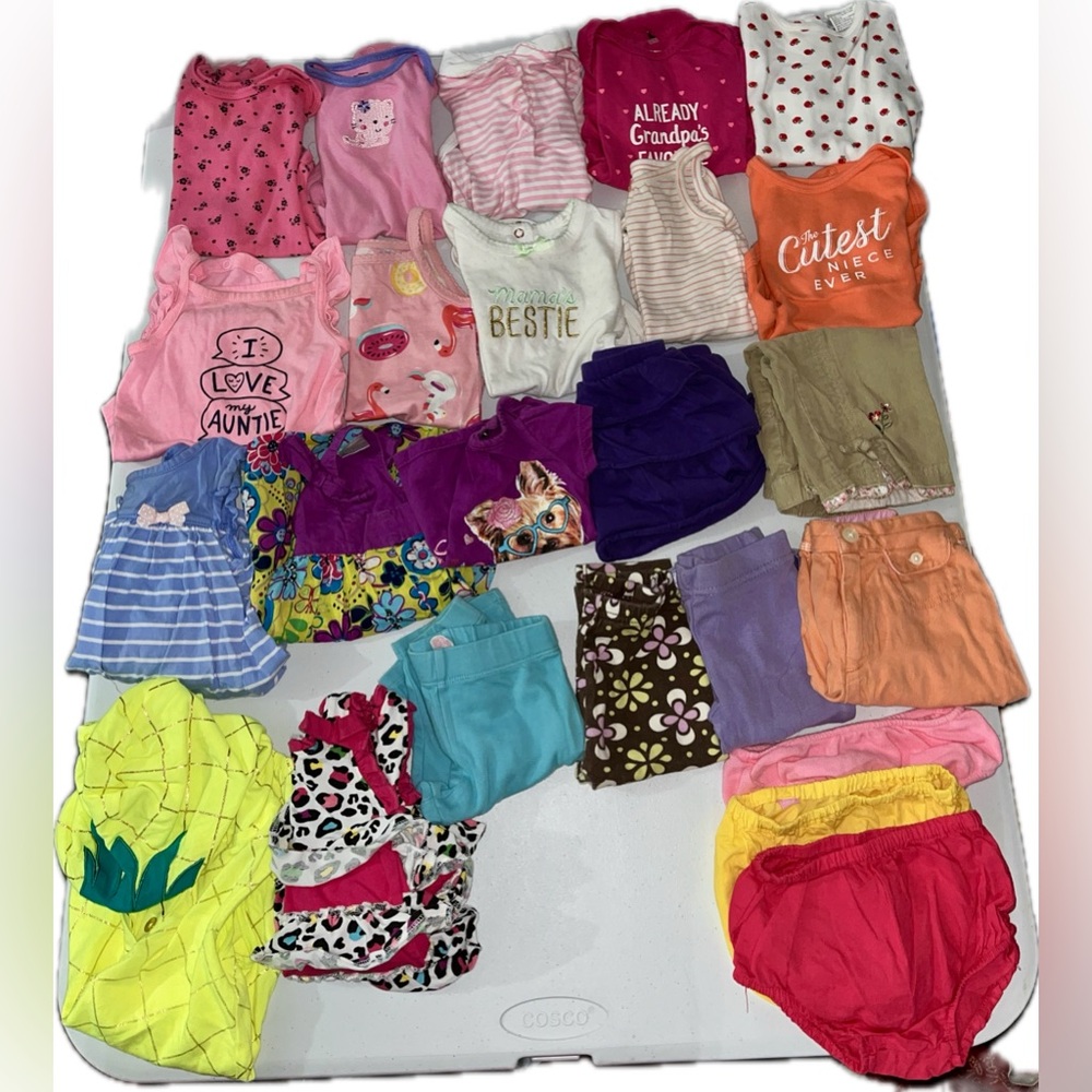 Bundle of 24 Girls Spring / Summer Clothes